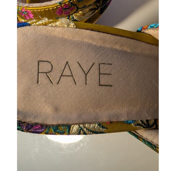 RAYE x REVOLVE Monroe Mule Floral Gold Brocade‎ Slide Mule Women's Size 8 - Picture 11 of 16